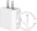 20W USB-C Power Adapter (2 Pin) For Iphone 13/ 14/15 Pro Max. 