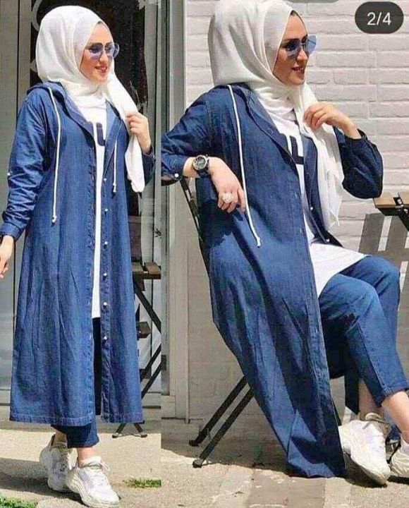 New Suitable Denim Long Coat