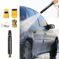 Adjustable Metal Nozzle Water Spray Gun, Car Wash Nozzle, High Pressure Nozzle Spray Water Gun, Water Jet Hose Nozzles Pipe For Gardening, Bike,Car Wash,Window Cleaning. 