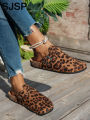 2025 New Women's Casual Autumn and Winter Outdoor Activity Shoes with Animal Prints, Leopard Print, Cow Print, New Mule Shoes, Slip-On Slippers, Outdoor Flat Beach Shoes, Trendy Fashion Animal Print Cow Print Leopard Print Cork Sole Sandals Suitable fo....