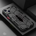 Luxury Marvel Spider Man Phone Case for Apple iPhone 15 Pro Max 14 Plus XR X 13 Mini XS Max 7 8 Plus 12 11 Pro Matte Cover. 