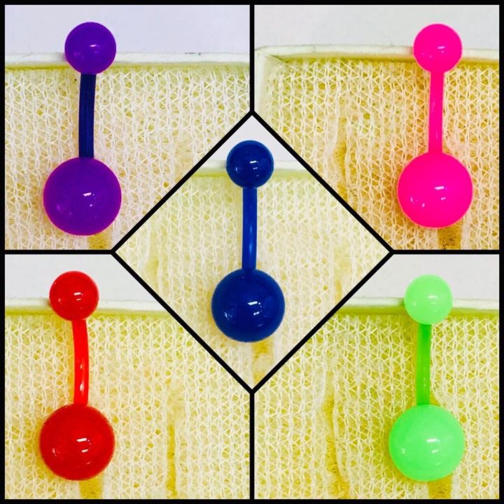 💖Belly piercing plastic navel belly ring body jewelry suitable for sensitive people lightweight easy to wear Korean real product, very beautiful stem length 8mm belly piercing , navel piercing 49.00 ฿ • nickel free and lead free that most people lose