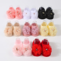 1Set Baby organza handmade dispensing knitted socks solid color baby breathable headband toddler socks. 