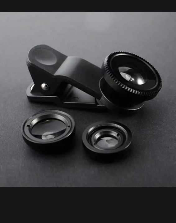 Important quality wide eye fish lens 3in1 micro kit for all mobile