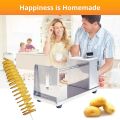 Tornado Potato Spiral Cutter, Manual Stainless Steel Potatoes Twister Slicer With 2 Extra Blades. 