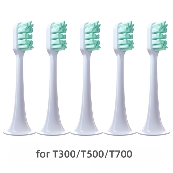 5PCS For MIJIA T300/500 Replacement Brush Heads Sonic Electric Toothbrush Vacuum DuPont Soft Bristle Suitable Nozzles