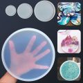 Transparent Fluid Arts Round Coaster Resin Casting Molds Silicone Epoxy Jewelry Pendant Agate Making Mould Tool DIY Accessories. 