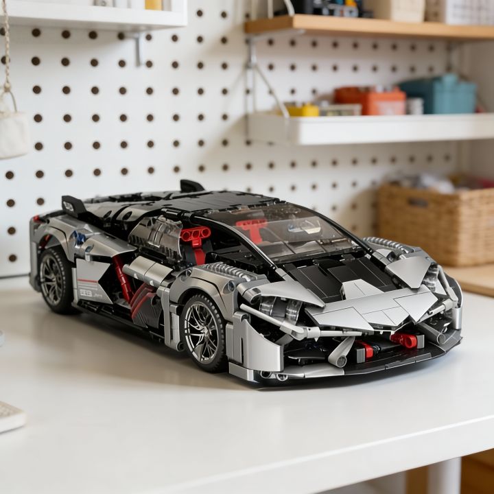 Supercar Racing Model Building Blocks Set DIY Mechanical Hypercar Bricks Kit Educational STEM Toy for Collection