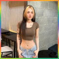 🌈Mesubshop🌈Square neck short sleeve crop top🥧Bass is a lot of stretch rayon fabric. this style is a rare model guitar.. 