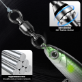 Fishing Ball Bearing Swivel 20~100Pcs with Double Solid Rings Heavy Duty Coppery & Stainless Steel Accessories Connector Tackle.