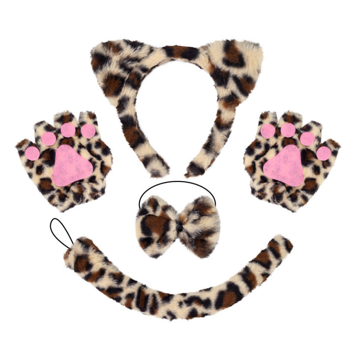 Anime%20Leopard%20Print%20Cat%20Ear%20Headband%20Cosplay%20Halloween%20Stripe%20Anime%20Animal%20Tiger%20Plush%20Headwear%20Tie%20Tail%20Gloves%20Performance%20Prop%20-%20Image%204