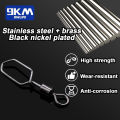 Fishing Swivels Snap 15~60Pcs Hooked Snap Stainless Steel Fishing Rolling Barrel Swivel Fishing Lure Connector Interlock Snap.