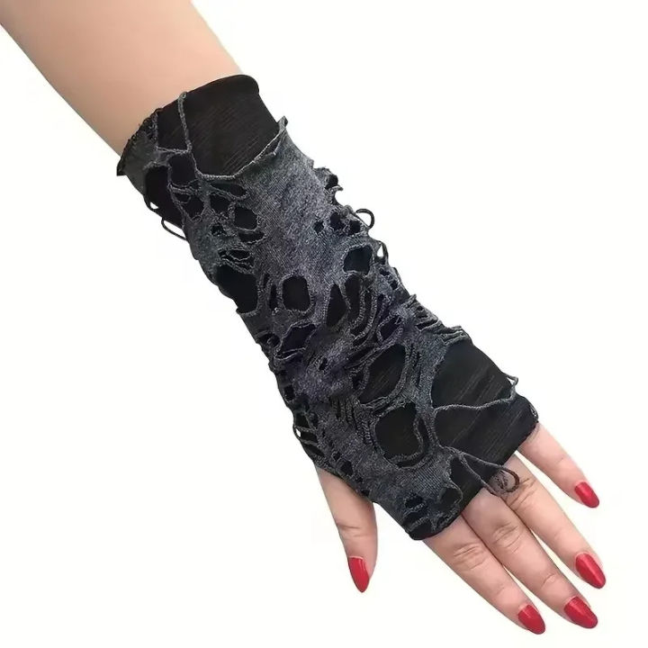 New%20Hot%20Sale%20Fashionable%20Simple%20Gothic%20Fingerless%20Gloves%20Unisex%20Tear%20Design%20Stretchy%20for%20Party%20Preparation%20and%20Durable%20-%20Image%205