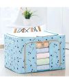 Clothes Storage Box Foldable Steel Frame Clothes Organizer Storage Box for Wardrobe, Saree, Shirts, and Blankets. 