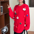 🌈Spinnyhouse🌈Christmas tapestry silk sweater🎀Can wear sunscreen, wind resistant, can be cold, can fit all weather, Christmas Model Set 1. 