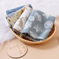 HappyFlute New Print 5Pcs/set 60*60CM Soft Muslin Swaddle Feeding Burp Cloth Newborn Pure Cotton Baby Face&Hand Wash Wipe.