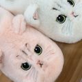 2025 New Winter Plush Slippers - Cat Pattern Couple House Shoes, Cozy Furry Indoor Slides for Women & Men, Non-Slip Home Booties.
