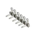 6 inline Vintage Guitar Tuners Tuning Pegs Keys Machine Heads Set for Electric Guitar Chrome. 