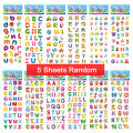 5 Sheets Kids Stickers Puffy Stickers for Children Birthday Christmas New Year  for Girl Boy Scrapbooking Cartoon Stickers. 