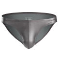 Male's Briefs Faux Leather Jockstrap Stretch Briefs Pouch Panties Underwear Low Waist Soft Male Underpants.