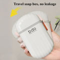 Travel Portable Soap Box with Lid Sealed and Drainable Small Soap Case Bathroom Drain Tray for Camping Traveling Soap Container.