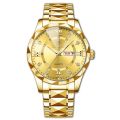 BINBOND 2521 Men’s Luxury Stainless Steel Waterproof Fashion Business Watch Luminous Dual Calendar Quartz Wrist Watch. 