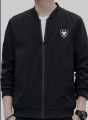 Men's stylish and comfy fleece zipper bomber jacket. 