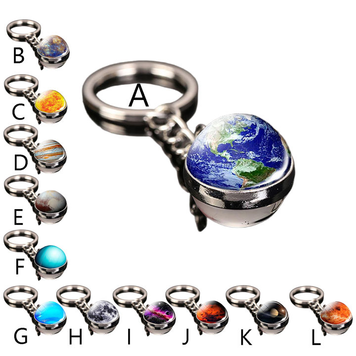Luminous Universe Star Keychain Solar System Earth Pendant Galaxy ...