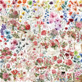 100  PCS Ink Flower Stickers Pack Waterproof Transparent PET Booklet Flower Material Decorative Guitar Notebook. 