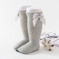 2025 New Kids Socks Toddlers Girls Big Bow Knee High Quality Long Soft Autumn Winter 100% Cotton Lace Baby Tube Sock Calcetines. 