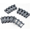 10pcs/50pcs City Straight/Curved Rails Trains Tracks Assembled Building Blocks Parts Railways DIY 53400/53401 Toys MOC Bricks. 
