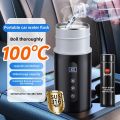 USB Powered Car Heating Water Bottle 500ML, 12V 24V Electric Heated Thermos, Portable Travel Cup for Car & Commuting. 