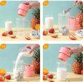 Mason juicer blender Portable Usb mini juser 2 in 1mini drinking glass + juicer  with same color straw.getfresh by our new design usb portable juicer with blades. 