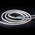 KBEAR 8 Core Upgraded Silver Wired Earphone Cable 2PIN/MMCX/QDC Gaming Headphones Earbuds Headset For KZ KS1 KS2 TRI Meteor IEMs. 