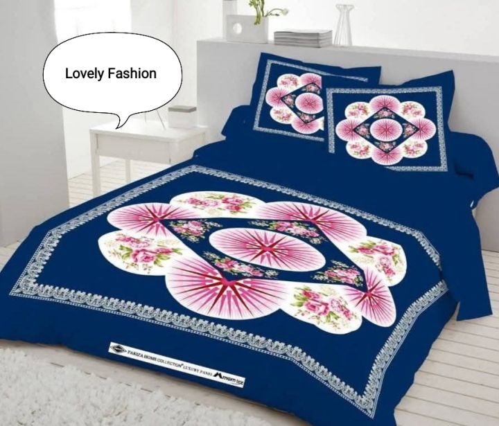 King%20Size%20Cotton%20Bed%20Sheet%20with%20Matching%203%20%20Covers%20-%20Image%203