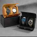 Watch Roll Travel Case - 3 Watch Storage and Organizer-Secure Storage with Innovative Removable Pillows & Solid Watch Organizer. 