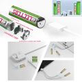 ELECTCOS USB rechargeable AA / AAA battery 1.5v 2500mWh/1667mAh with Typc C fast charging (1/2 /4/8 Cell). 