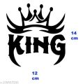 King Sticker Car Sticker Bike Sticker Black. 