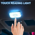 Mini 5V LED Touch Light - Wireless Car Interior Lighting with USB Charging Rechargeable for Roof Ceiling Reading Door Foot Trunk. 