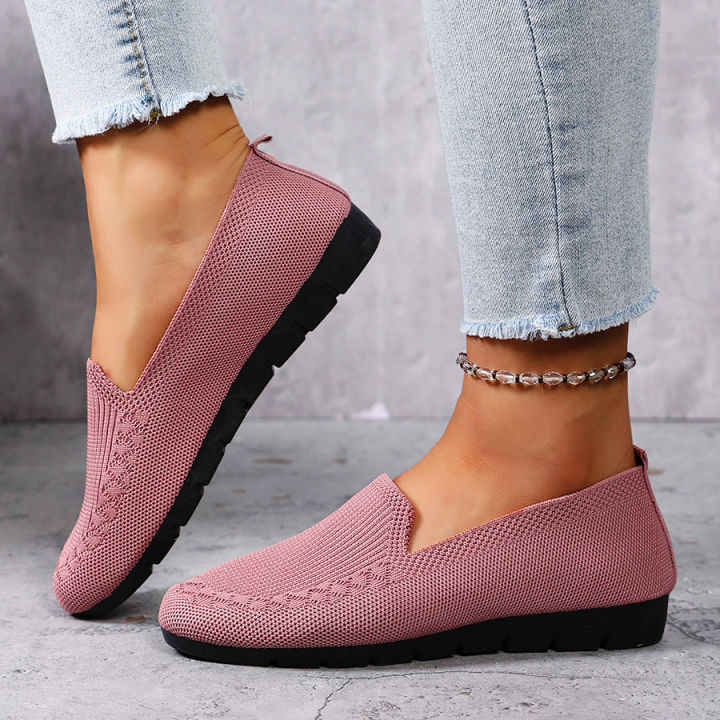 New%20autumn%20women's%20solid-color%20knit%20loaferslightweight,%20slip-resistant%20flat%20casual%20shoes.%20Stylish%20versatile%20classic,and%20durable%20-%20Image%202