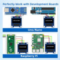 0.96 Inch OLED Display Module, 128x64 Pixel I2C SSD1306 Luminous OLED Screen Board Compatible with Arduino Raspberry Pi ESP32. 