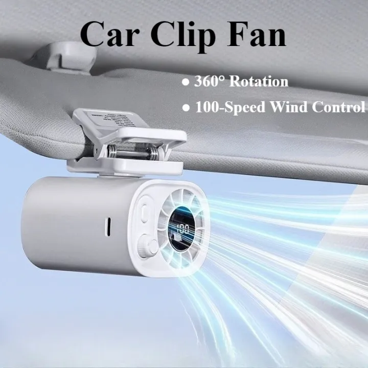 Eary%201800mAh%20Car%20Visor%20Clip%20On%20Fan%20100%20Speed%20360%C2%B0Rotate%20LED%20Digital%20Display%20USB%20Rechargeable%20Summer%20Cooler%20Car%20Fan%20Mini%20Car%20Fans%20-%20Image%202