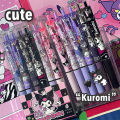 6Pcs/Set Kawaii Sanrio Kuromi Hello Kitty 0.5mm Gel Pens Set Cute Black Pen Cartoon School Student Stationery Supplies Gift. 