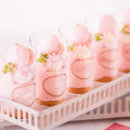 20/40PCS Disposable Dessert Cup Plastic Cup Tilted Circular Tasting Sample Birthday Wedding Appetizer Afternoon Tea Party.