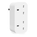 WiFi Tuya Smart Socket British Standard Smart Home Dual Plug Power Strip 13A Compatible Alexa  Home Remote Control. 