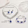 Elegant Bridal Jewelry Set Necklace Earrings with Sparkling Rhinestones Perfect for Weddings Parties. 