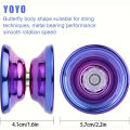 Professional Yoyo - High-Speed Metal Spinner with Cnc Top & Finger Guard for Competitive Play, Mixed Colors, Cover. 