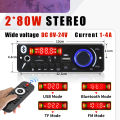 160W Amplifier Bluetooth MP3 WMA APE Decoder Board 12V 80W Handsfree Car Audio Microphone USB TF FM Radio DIY Mp3 Music Player. 