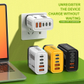 5 Ports Fast Charger Type C Quick Charge 3.0 USB C Wall Charger Adapter For iPhone 17 Pro mi PD USB Fast Charging.
