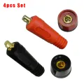 4 Pcs/set TIG Welding Cable Panel Connector Parts DKJ10-25 & DKZ10-25 Plug Socket Welding Machine Quick Fitting Connector. 